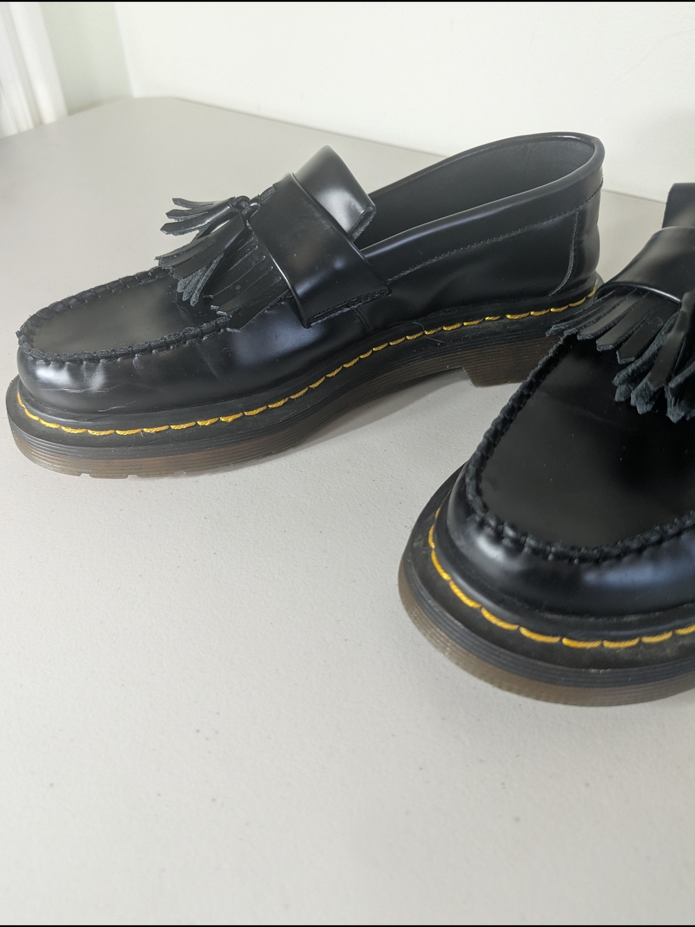 Dr. Martens Adrian Tassel Loafers Blck Smooth Leather SlipOn Shoes Men’s AirWave - Picture 5 of 13